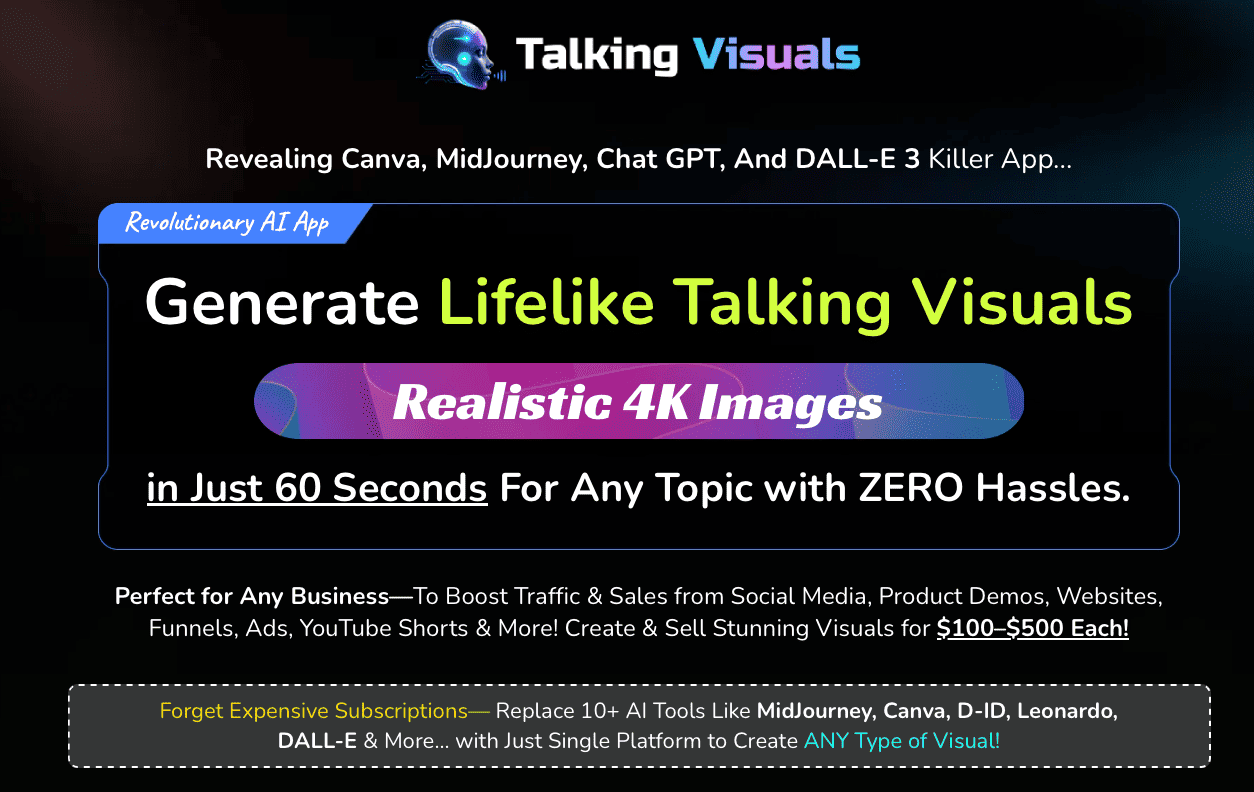 Talking Visuals OTO: Discover Secrets of OTO 1 to 5 OTO links