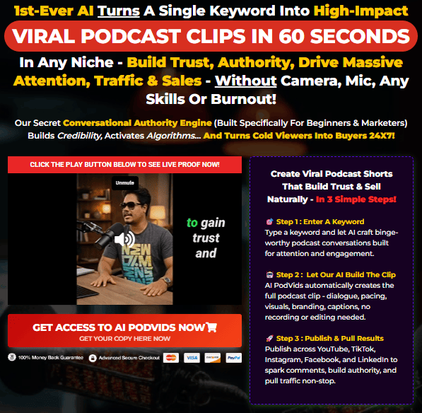 AI PodVids OTO 1 to 5: Full Breakdown OTOs, Prices & Direct Links (2026)